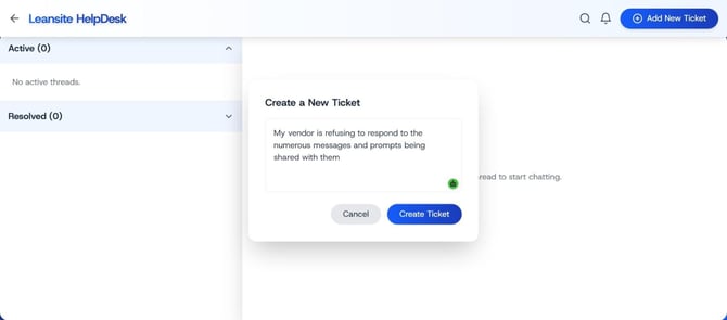 LeanSite knowledge base screenshot