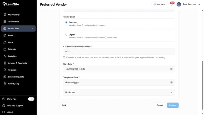 LeanSite knowledge base screenshot