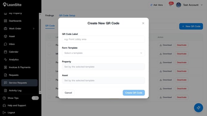 LeanSite knowledge base screenshot